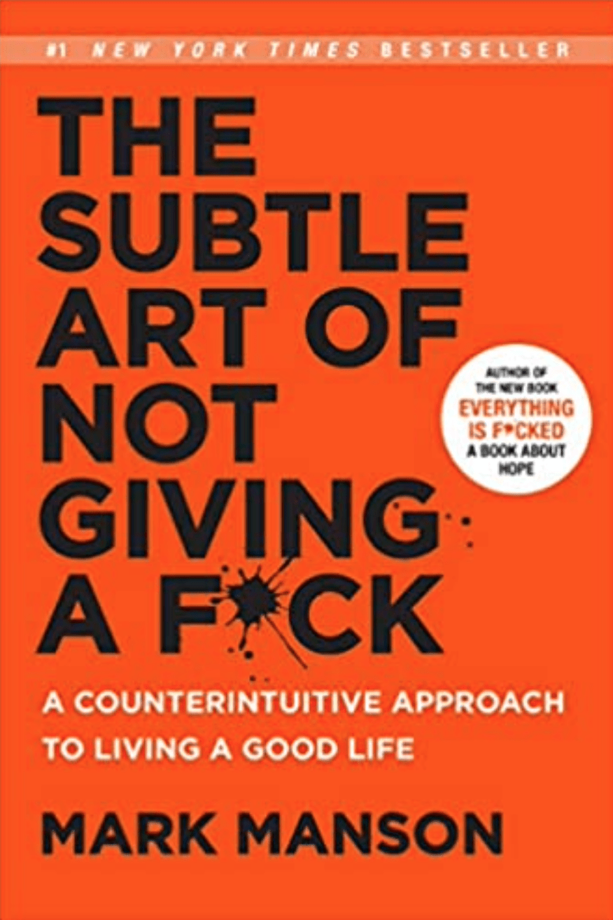 the subtle art of not giving a fuck cover